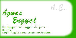 agnes engyel business card